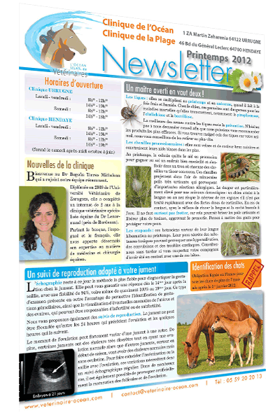Newsletter - Printemps 2012