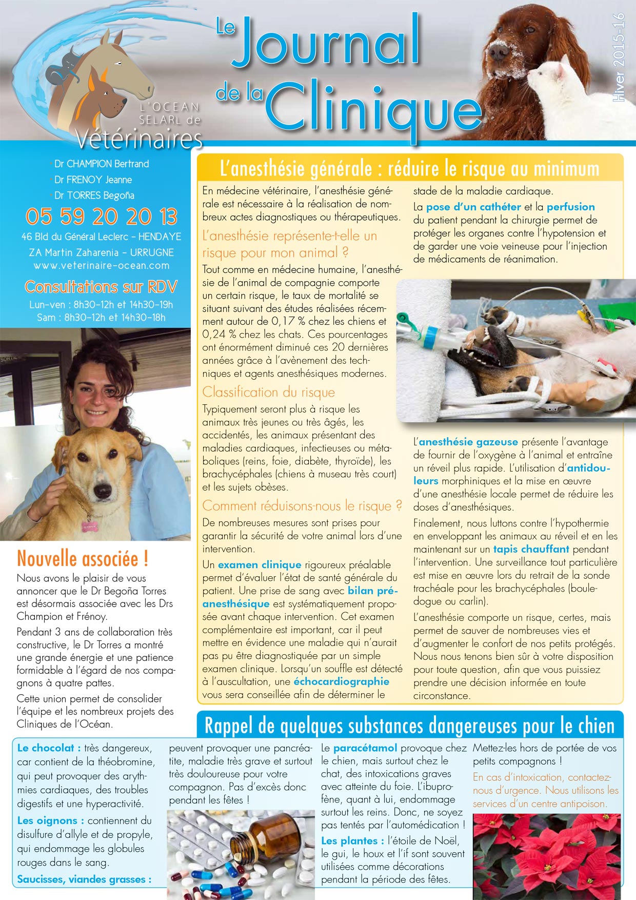 Le Journal de la Clinique - Hiver 2015-16 page 1